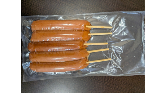 【国産豚】粗挽き串付きフランク(5本入り)